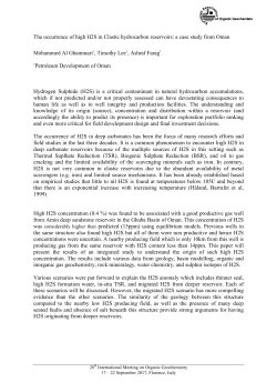 The occurrence of high H2S in Clastic hydrocarbon