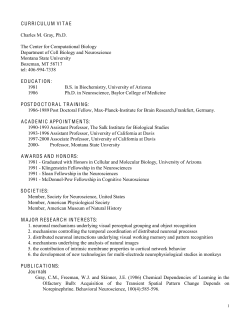 EDUCATION: 1981 BS in Biochemistry, University of Arizona 1986