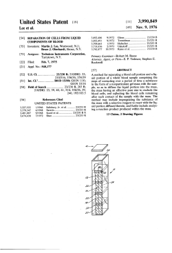 Separation of cells from liquid components of blood