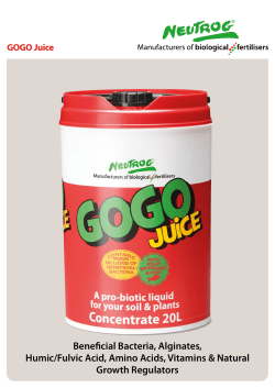 Beneficial Bacteria, Alginates, Humic/Fulvic Acid, Amino Acids