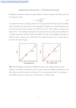 Supplemental Information 1: Wrinkling