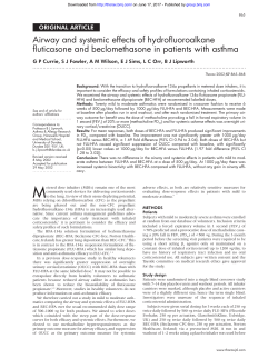 Airway and systemic effects of hydrofluoroalkane