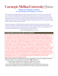 Mailing and Shipping Guidelines