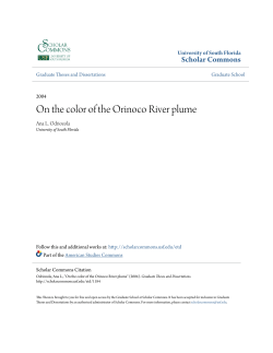 On the color of the Orinoco River plume