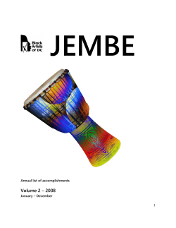 Jembe 2008 - Black Artists of DC
