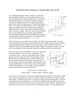 Identification of a Solid Organic Acid