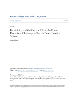 Femininity and the Electric Chair