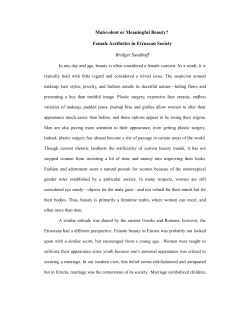 Malevolent or Meaningful Beauty? Female Aesthetics in Etruscan