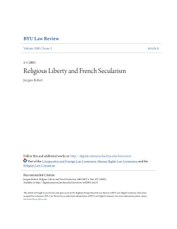 Religious Liberty and French Secularism