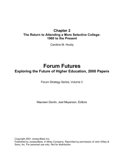 The Return to Attending a Highly Selective College