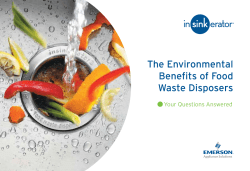 The Environmental Benefits of Food Waste Disposers