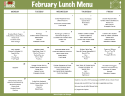 Menu Subject to Change