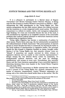 justice thomas and the voting rights act