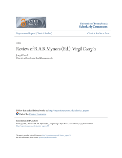 Review of RAB Mynors (Ed.), Virgil Georgics