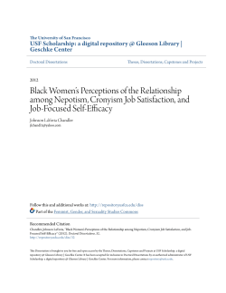 Black Women`s Perceptions of the Relationship among Nepotism