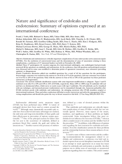 Nature and significance of endoleaks and