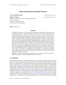String and Membrane Gaussian Processes