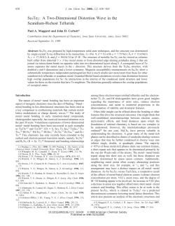 Sc9Te2: A Two-Dimensional Distortion Wave in the Scandium