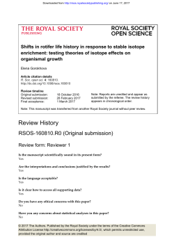 Review History - Royal Society Open Science