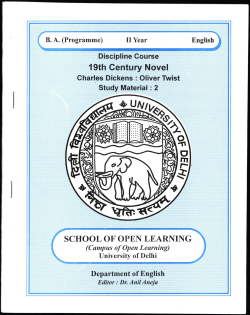 Oliver Twist - School of Open Learning