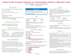 Using of part-of-speech patterns to automatically construct adjectival