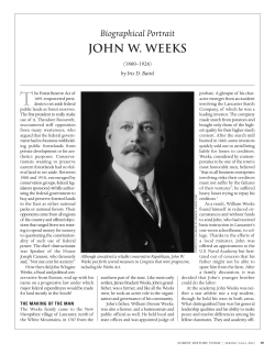 John W. Weeks - The Forest History Society