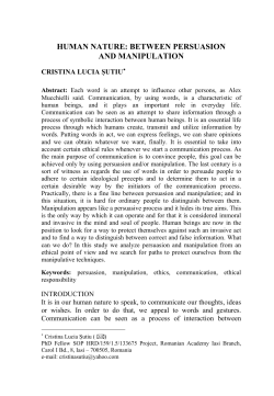 human nature: between persuasion