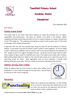 Townfield Primary School Academy Status Newsletter