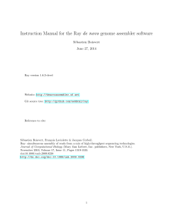 Instruction Manual for the Ray de novo genome