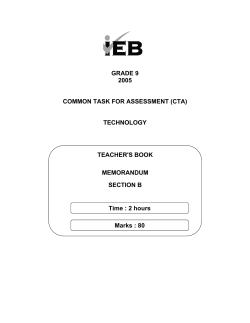 TECHNOLOGY TEACHER`S BOOK MEMORANDUM SECTION B