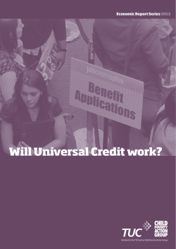 Will Universal Credit work? - Child Poverty Action Group
