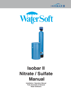 Isobar II Nitrate / Sulfate Manual
