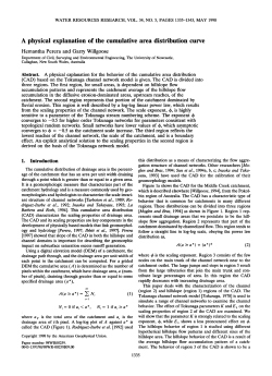 A Physical Explanation of the Cumulative AreaDistribution Curve