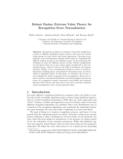 Robust Fusion: Extreme Value Theory for Recognition - IC