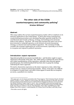 The other side of the COIN: counterinsurgency and community