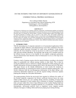 ON THE INTERPLY FRICTION OF DIFFERENT GENERATIONS OF