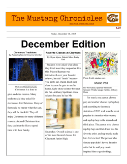 December Edition - Claymont City Schools