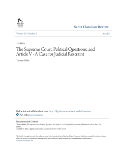 The Supreme Court, Political Questions, and Article V