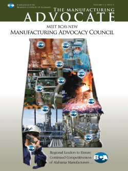 August 2011 issue of The Manufacturing Advocate
