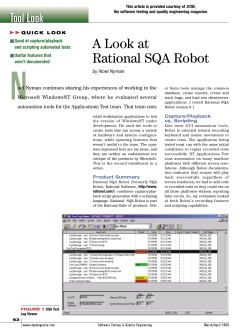 A Look at Rational SQA Robot Tool Look