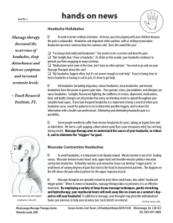 hands on news - Mississauga Massage Therapy Centre