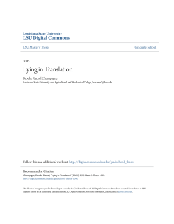 Lying in Translation - LSU Digital Commons