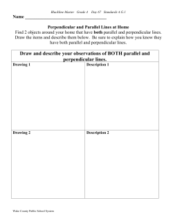 Day 67 Parallel and Perpendicular Lines at Home