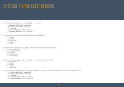 Attitude to risk questionnaire - Jigsaw Financial Solutions Ltd.