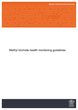 Methyl bromide health monitoring guidelines