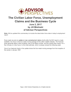 The Civilian Labor Force, Unemployment Claims and the Business