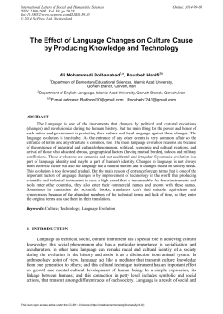 The Effect of Language Changes on Culture Cause