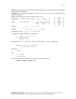 15-26E A mixture of CO, O2, and N2 is heated to a high temperature