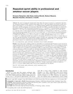 Repeated-sprint ability in professional and amateur