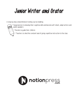 Junior Writer and Orator